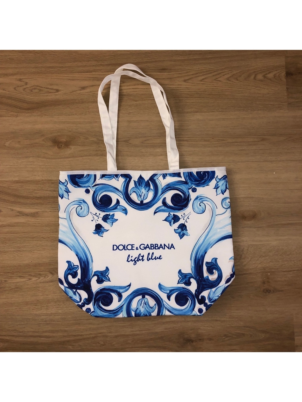 DOLCE & GABBANA LIGHT BLUE INSULATED COOLER TOTE LUNCH PICNIC BAG WHITE NEW
